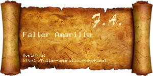 Faller Amarilla névjegykártya